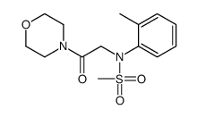 N-(2-methylphenyl)-N-(2-morpholin-4-yl-2-oxoethyl)methanesulfonamide结构式