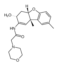 N-(3-hydroxy-8,9b-dimethyl-3,4,4a,9b-tetrahydro-dibenzofuran-2-yl)-2-morpholin-4-yl-acetamide结构式