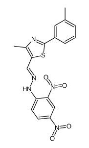 4-methyl-2-m-tolyl-thiazole-5-carbaldehyde (2,4-dinitro-phenyl)-hydrazone Structure