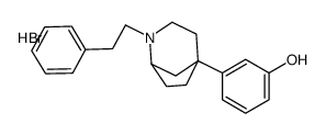 3-[2-(2-phenylethyl)-2-azabicyclo[3.2.1]octan-5-yl]phenol,hydrobromide结构式