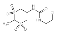 1-(2-chloroethyl)-3-(2-methyl-1,1,3,3-tetraoxo-1,3-dithian-5-yl)urea structure