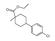 ethyl 4-(4-chlorophenyl)-1-methylcyclohexane-1-carboxylate结构式