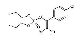 Phosphoric acid (Z)-2-bromo-2-chloro-1-(4-chloro-phenyl)-vinyl ester dipropyl ester Structure
