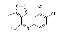 N-(3,4-dichlorophenyl)-5-methyl-1,2-oxazole-4-carboxamide结构式