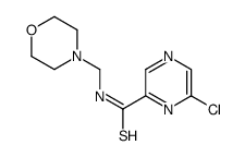 6-chloro-N-(morpholin-4-ylmethyl)pyrazine-2-carbothioamide结构式
