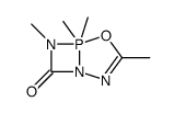 3,5,5,6-tetramethyl-4-oxa-1,2,6-triaza-5λ5-phospha-bicyclo[3.2.0]hept-2-en-7-one结构式