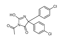 3-acetyl-5,5-bis(4-chlorophenyl)imidazolidine-2,4-dione Structure