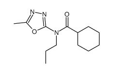 N-(5-methyl-1,3,4-oxadiazol-2-yl)-N-propylcyclohexanecarboxamide结构式