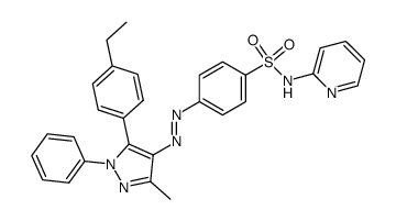 4-[5-(4-ethyl-phenyl)-3-methyl-1-phenyl-1H-pyrazol-4-ylazo]-N-pyridin-2-yl-benzenesulfonamide结构式