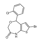 7-bromo-5-(2-chloro-phenyl)-1,5-dihydro-thieno[2,3-e][1,4]oxazepin-2-one Structure