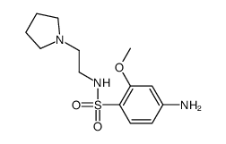 4-amino-2-methoxy-N-(2-pyrrolidin-1-ylethyl)benzenesulfonamide结构式