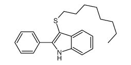 3-octylsulfanyl-2-phenyl-1H-indole结构式