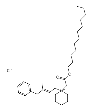 dodecyl 2-[1-[(E)-3-methyl-4-phenylbut-2-enyl]piperidin-1-ium-1-yl]acetate,chloride结构式