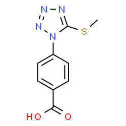 4-[5-(Methylsulfanyl)-1H-tetrazol-1-yl]benzoic acid structure