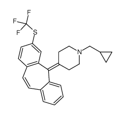 1-(cyclopropylmethyl)-4-[2-(trifluoromethylsulfanyl)dibenzo[1,3-e:1',2'-f][7]annulen-11-ylidene]piperidine Structure