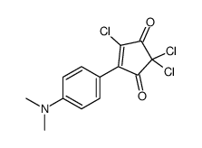 2,2,4-trichloro-5-[4-(dimethylamino)phenyl]cyclopent-4-ene-1,3-dione Structure