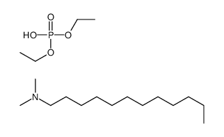 diethyl hydrogen phosphate, compound with N,N-dimethyldodecylamine (1:1)结构式
