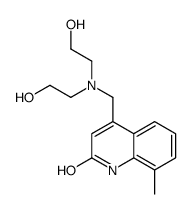 4-[[bis(2-hydroxyethyl)amino]methyl]-8-methyl-1H-quinolin-2-one结构式