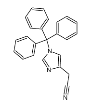 (1-trityl-1H-imidazol-4-yl)acetonitrile结构式
