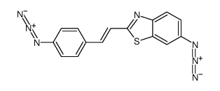 6-azido-2-[2-(4-azidophenyl)ethenyl]-1,3-benzothiazole结构式