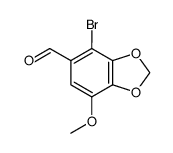 4-bromo-7-methoxy-benzo[1,3]dioxole-5-carbaldehyde结构式