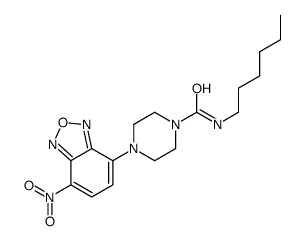 N-hexyl-4-(4-nitro-2,1,3-benzoxadiazol-7-yl)piperazine-1-carboxamide Structure