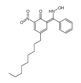 6-[(hydroxyamino)-phenylmethylidene]-2-nitro-4-nonylcyclohexa-2,4-dien-1-one结构式