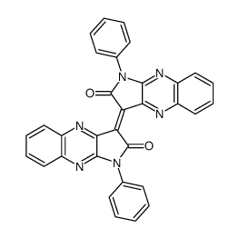 1,1'-diphenyl-1H,1'H-[3,3']bi[pyrrolo[2,3-b]quinoxalinylidene]-2,2'-dione结构式