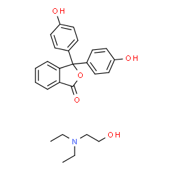 3,3-bis(4-hydroxyphenyl)phthalide, compound with 2-(diethylamino)ethanol (1:1) Structure