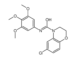 6-chloro-N-(3,4,5-trimethoxyphenyl)-2,3-dihydro-1,4-benzoxazine-4-carboxamide结构式