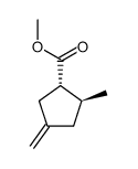 methyl trans-2-methyl-4-methylenecyclopentane-1-carboxylate结构式