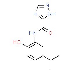 1H-1,2,4-Triazole-3-carboxamide,N-[2-hydroxy-5-(1-methylethyl)phenyl]-(9CI) structure