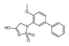5-(4-Methoxy[1,1'-biphenyl]-3-yl)-1,2,5-thiadiazolidin-3-one 1,1-dioxide结构式