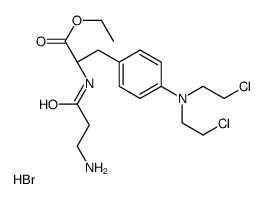 ethyl (2S)-2-(3-aminopropanoylamino)-3-[4-[bis(2-chloroethyl)amino]phenyl]propanoate,hydrobromide结构式