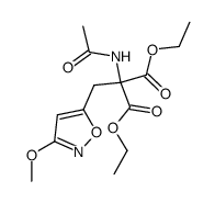 diethyl acetamido-(3-methoxyisoxazol-5-ylmethyl)malonate结构式