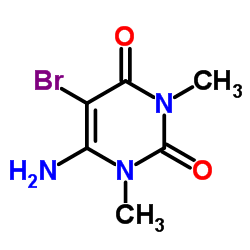 2,4(1H,3H)-Pyrimidinedione,6-amino-5-bromo-1,3-dimethyl- Structure
