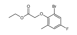 (4-Fluor-6-brom-2-methyl-phenoxy)-essigsaeure-ethylester Structure