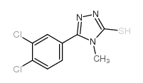 5-(3,4-二氯苯基)-4-甲基-4H-1,2,4-噻唑-3-硫醇结构式
