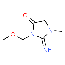 4-Imidazolidinone,2-imino-3-(methoxymethyl)-1-methyl-(9CI) structure