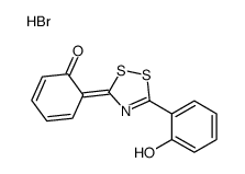 6-[5-(2-hydroxyphenyl)-1,2,4-dithiazol-4-ium-3-ylidene]cyclohexa-2,4-dien-1-one,bromide Structure