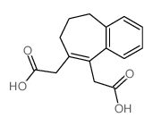 5H-Benzocycloheptene-8,9-diaceticacid, 6,7-dihydro-结构式