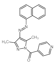 (3,5-dimethyl-4-naphthalen-1-yldiazenyl-pyrazol-1-yl)-pyridin-4-yl-methanone Structure