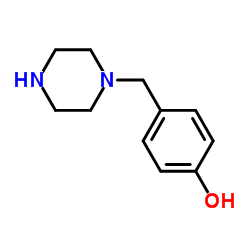 4-(哌嗪-1-基甲基)苯酚结构式