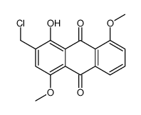 2-(chloromethyl)-1-hydroxy-4,8-dimethoxyanthracene-9,10-dione结构式