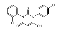 3-(2-chlorophenyl)-1-(4-chlorophenyl)-6-hydroxy-2-thioxo-2,3-dihydropyrimidin-4(1H)-one结构式