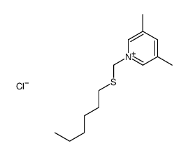 1-(hexylsulfanylmethyl)-3,5-dimethylpyridin-1-ium,chloride结构式