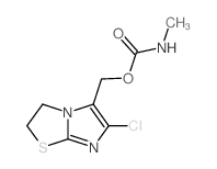Imidazo[2,1-b]thiazole-5-methanol,6-chloro-2,3-dihydro-, methylcarbamate (ester) (9CI) structure