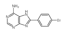 8-(4-bromophenyl)-7H-purin-6-amine结构式