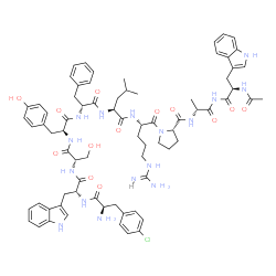 LHRH,(N)-Ac-Trp(1)-(4-Cl-Phe)(2)-Trp(3)-Phe(6)-AlaNH2(10)-结构式