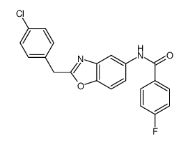 N-[2-[(4-chlorophenyl)methyl]-1,3-benzoxazol-5-yl]-4-fluorobenzamide Structure